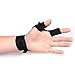 Sportsvoutdoors LED Flashlight Magic Strap Fingerless Gloves with 2 LED light for Repairing in Darkness Places and Outdoor Activities Essential Equipment (Left & Right handed)