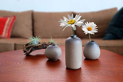 Small Ceramic Flower Vase Set Of 3 Modern Style Simple Design