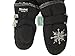 L-Bow Kids Snowflake Cold Weather Waterproof Elbow Length Mittens (Medium (4-7 Yrs), Black)