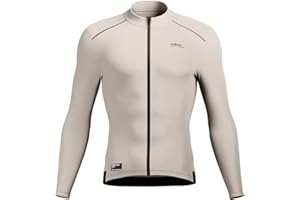 INBIKE Fleece Lined Cycling Jersey for Men Women, Winter Thermal Long Sleeve Bike Jacket with 3 Pockets, Quick Dry