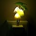 Taozi Night Light Wall lights Bathroom Kitchen Bedside Light Lamp Energy Saving Color Changing Mushroom Nightlight Green Plants on the Wall
