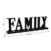 YK Decor Wooden FAMILY Words Decorative Sign Free Standing Table Top Decoration, Cutout Wood Letter Art Home Decor Black