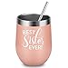 Best Sister Ever - Big, Little, Soul Sister Gifts from Sister - Funny Sister Birthday, Rakhi, Long Distance Friendship, Best Friend Gift Ideas for Women, New Sisters, Girls, BFF - LEADO Wine Tumbler