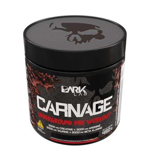 Pré-Treino Carnage Underground Dark Lab, 450g, Pink Lemonade, Creatina