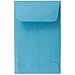 JAM PAPER #1 Coin Business Colored Envelopes - 2 1/4 x 3 1/2 - Blue Recycled - 50/Pack