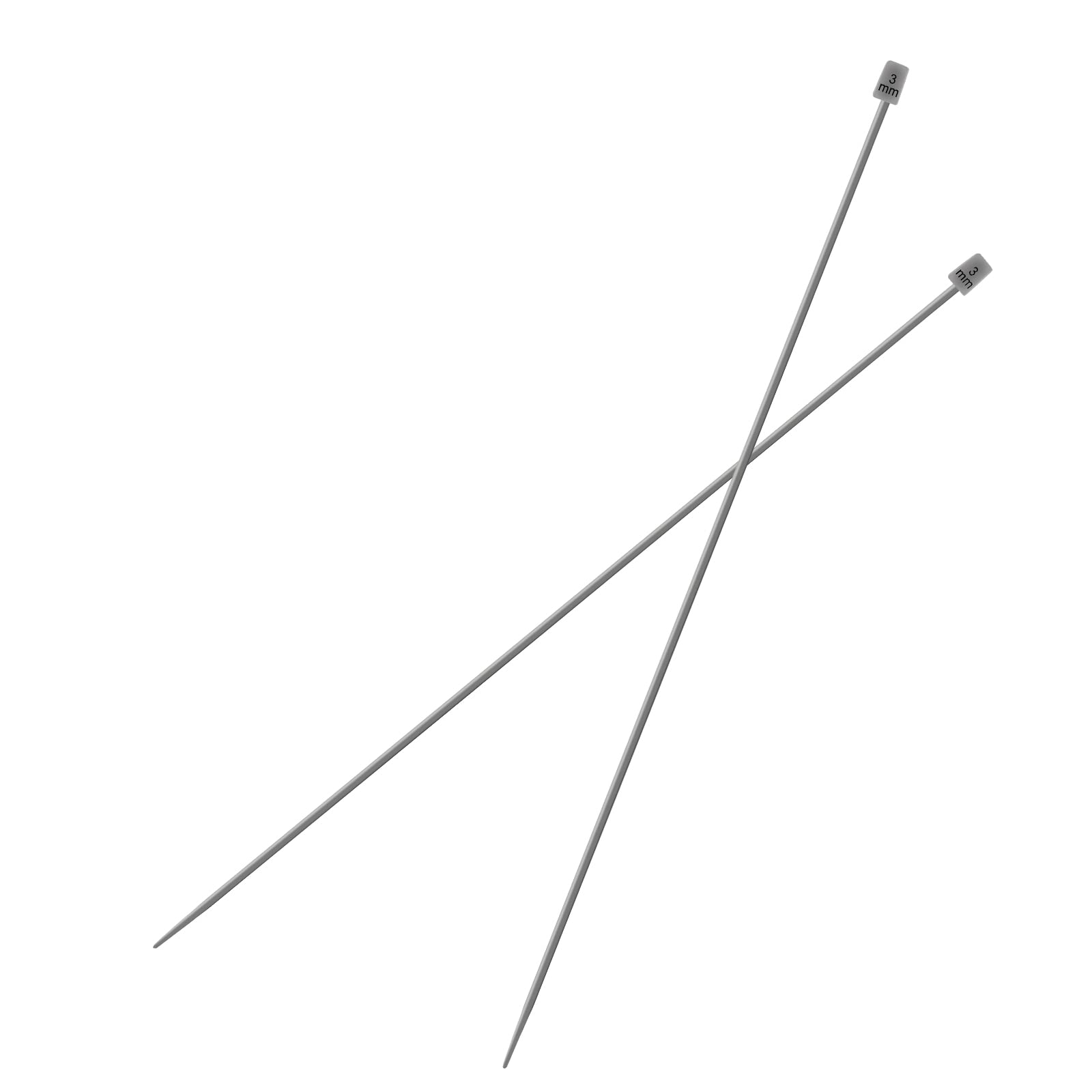 Vogueing Tool Single Pointed Knitting Needles 2Pcs/Set 35CM Long Knitting Needles Sets Aluminium Classic Knitting Pins for Handmade Weave DIY Tools(3MM)
