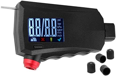 Tire Pressure Gauges, Tire Thread Depth Gauge with Smart Safety Hammer Digital Air Pressure Gauges Tire Tread Depth Gauge for Car,Truck,SUV,Motorcycle