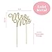 Mr and Mrs Wedding Cake Topper - Premium Gold Metal - Sparkly Wedding or Anniversary Cake Topper - Now Protected in a Box