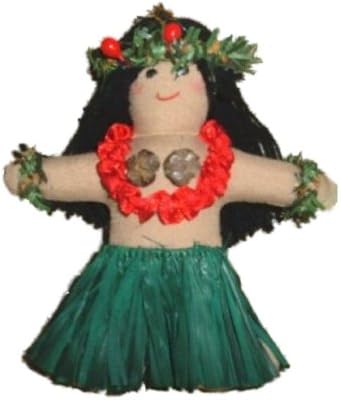 Hawaiian Style Hula Girl Dancer Fabric Christmas Ornament