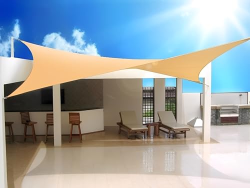 Beauenty Sun Shade Sail Canopy,98% UV Block,Rectangular Curved Canopy,Permeable 185GSM Sail Shade Cover for Patio,Garden,Pergola,Backyard,Outdoor Facility&Activities(3m x 5m)