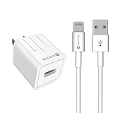 Spater 5-Feet iPhone Cable and a USB Travel Wall Charger for iPhone X, iPhone 8, iPhone 7/ 7s / 6 / 6s 5 / 5s, iPad Mini, iPod Touch, iPods