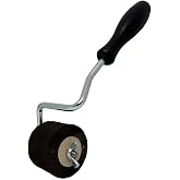 U-Mark 1.5 in Stencil Ink Roller Unit, Heavy Duty Acetal Plastic Handle with Neoprene Roller, No Cover