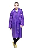 AIRCEE Lightweight Easy Carry Poncho Wind Hooded Jacket Raincoat (Purple)