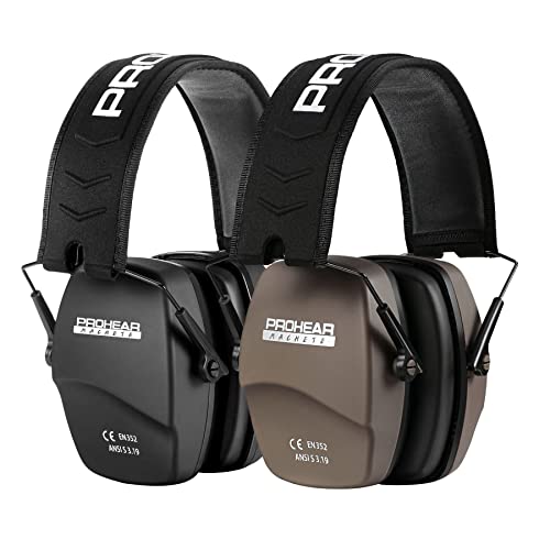 PROHEAR 016 Shooting Ear Protection Earmuffs 2 Pack, NRR 26dB for Gun