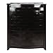 Oceanstar BHV0100MH Bowed Front Veneer Laundry Wood Hamper, Dark Mahogany Finished