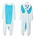 Lath.pin Unisex Costume Animal Cosplay Onesie Adult Pajamas Anime Cartoon Sleepwear (M, Blue Unicorn)