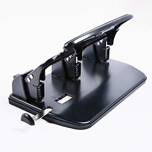 Hanghs Duty 3 Hole Punch with Ergonomic Handle, 35 Sheet Capacity 80g Paper, Black
