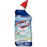 Clorox Scentiva Manual Toilet Bowl Cleaner - Disinfecting Cleaning Gel - Pacific Breeze & Coconut - 24 Ounce, 6 Bottles/Case (31788)