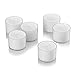 White Tea Light Candles with Clear Cup – Box of 24 – Extended Burn Time 10 Hour – Unscented and Smokeless Tealight – Perfect for Wedding, Party, Hotels, Restaurants