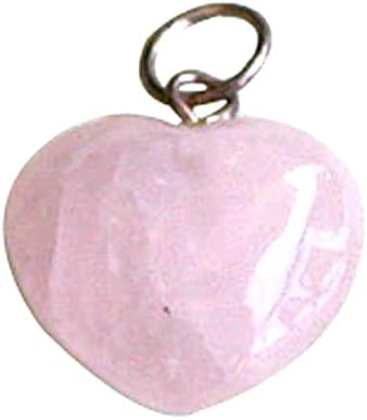 Ankita GemstonesRose Quartz Heart - Shaped Pendant, Love Stone Pendant