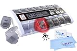 MED-Q Digital Pill Box, Single Beep Alarm and LED Alert, Includes Liberty Cloth and 2 Electronic Wipes