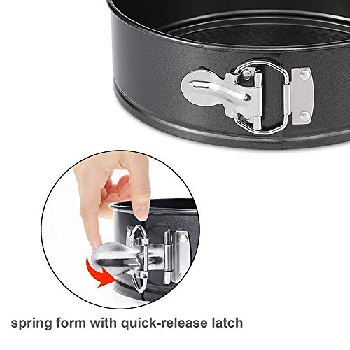 Molgree 7 Inch Nonstick Springform Pan,Bakeware Cheesecake Pan,Leakproof Cake Pan,Spring Form Pan,Spring Pan,Springform Cake Pan with Removable Bottom&Quick-Release Lacth for 5,6,8 Qt Instant Pot