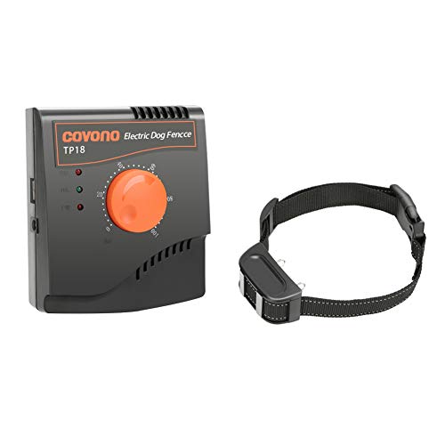 COVONO Electric Dog Fence,Upgraded In Ground Pet Containment System(Underground/Aboveground,500Ft Wire,Waterproof&Rechargeable Collar,Static/Tone Correction,Supprot 1 Dog)