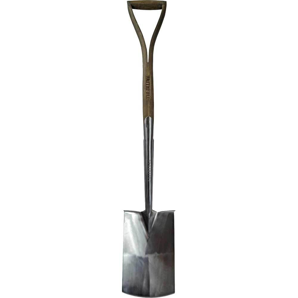 Faithfull Tools FAIPRESDSSS Prestige Stainless Steel Digging Spade with Ash Handle, 17.5 x 105.5 x 8.5 cm