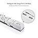 Poweradd 6-Outlet Swivel Power Strip Surge Protector with Dual 3.4A Smart USB Ports, 6-Foot 15A Heavy Duty Cord 1080J Surge Suppressor - UL Listed