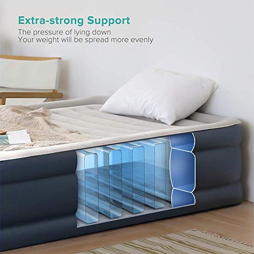 Air Mattress Twin Size XL Air Bed, Upgraded Inflatable Blow up Bed with