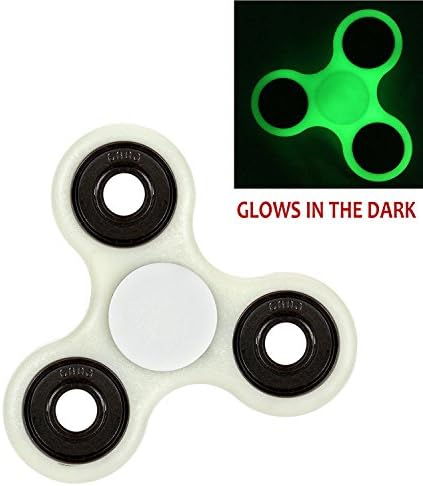 DWJ Fidget Hand Spinner EDC Toy- Glow in the Dark Tri-Spinner 360 Fast Bearings,Deal with ADHD, Anxiety and Stress (Fluorescent)
