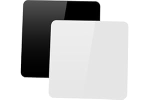 PULUZ 8 x 8 Inch Acrylic Poster Boards for Photography, Square White & Black Reflective Display Table Riser Backdrops for Professional Product Photography and Table Top Photography Shooting