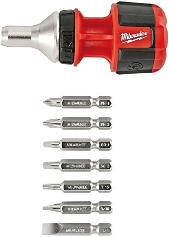 Milwaukee 48-22-2320 Compact 8IN1 Ratchet Multi Bit Driver New