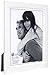 Malden International Designs Linear Classic Wood Picture Frame, Holds 8x10 Picture, White