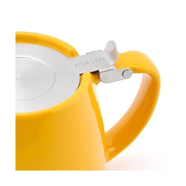 FORLIFE Stump Teapot with SLS Lid and Infuser, 18Ounce, Mandarin The Home Kitchen Store