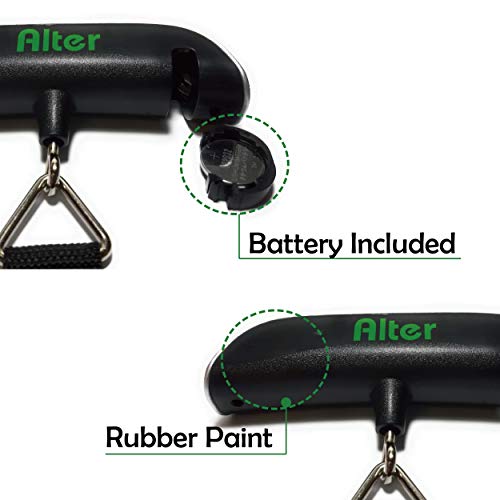 Digital Hanging Luggage Scale, 110 Pounds, Rubber Paint, with Temperature Sensor and Tare Function,Silver, Battery Included