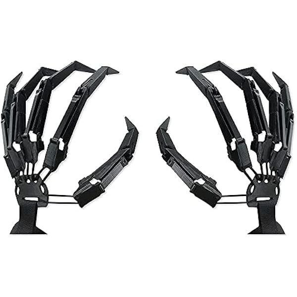 Doigts Articulés, Griffes De Doigts | Extension De Doigt De Cosplay à Griffes, 2 Pièces | Doigts De Crâne Portables, Griffes Du Diable D'Halloween, Doigts Articulés D'Halloween Pour Le Cosplay D'Hallo