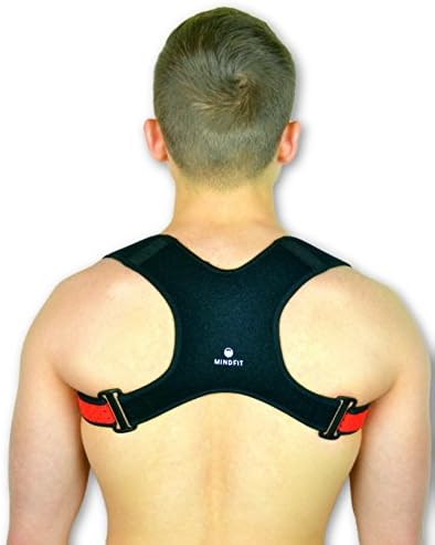 MindFit Posture Corrector for Women & Men - Comfortable & Discreet - Adjustable Posture Brace - Universal Back Pain Relief, Improve Thoracic Kyphosis, Prevents Slouch and Hunch by