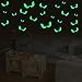 LUDILO 35Pcs Halloween Party Decorations Halloween Decals Wall Stickers Halloween Glow Stickers Glow in The Dark Stickers Bats Luminous Ghost Peeping Eyes Halloween Decor for Kids Room