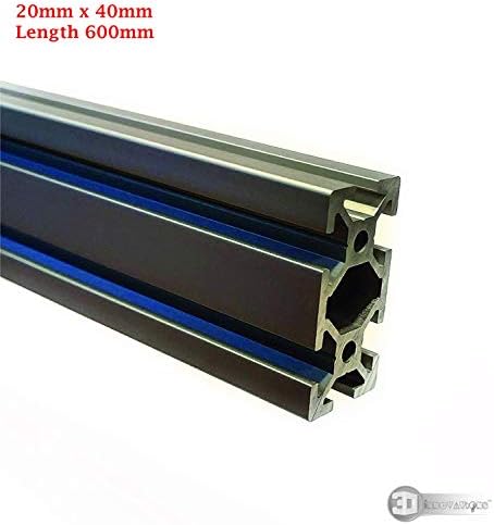 3DInnovations 2040 T Slot Aluminum Profile Extrusion Frame for 3D Printer, CNC Robots, Housings - Silver; 600mm Set of 1Pc
