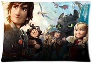 shengpeng Pillowcases How to Train Your Dragon Pillow Cases 18x18 (Two Sides)