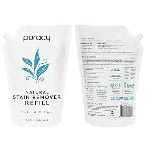 Puracy Natural Laundry Stain Remover Refill, 64 Fl Oz, Stain Remover