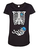 Boy Cap Baby Skeleton Maternity DT T-Shirt Tee