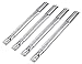 Unicook Stainless Steel Grill Tube Burner 4 Pack, Universal Adjustable Pipe Burner, Gas Grill Replacement Parts, Extend from 14