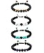 REVOLIA 8MM 4Pcs Mens Womens Beaded Bracelets Braided Rope Lava Rock Stone Adjustable String