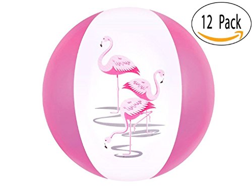 12 Pink Flamingo Party Pack Inflatable Beach Balls - Beach Pool Pink / Flamingo Themed Party Toys (12 Pack) 12" Pink Flamingo Party Pack Inflatable Beach Balls - Beach Pool Pink / Flamingo Themed Party Toys (12 Pack)