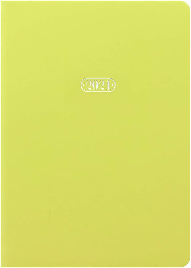 Letts Pastel A5 Week to View 2021 Diary - Lemon, 21-081176