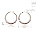 NIANPU Hot Fashion Women 18K Rose Gold Plate Smooth Hoop Earrings