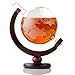 Large Etched Globe Whiskey Decanter with Glass Ship - 30oz (850ml) for Scotch, Bourbon, Rum, Liquor, Wine