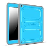 Fintie Apple iPad Air Case - CaseBot Tuatara Series Rugged Unibody Dual Layer Hybrid Full Protective Cover with Built-in Screen Protector and Impact Resistant Bumper,, Blue